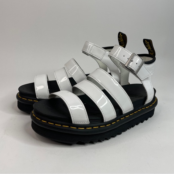 Doc Dr. Martens Blaire Platform Sandal “Patent White” 2023 - Picture 3 of 5